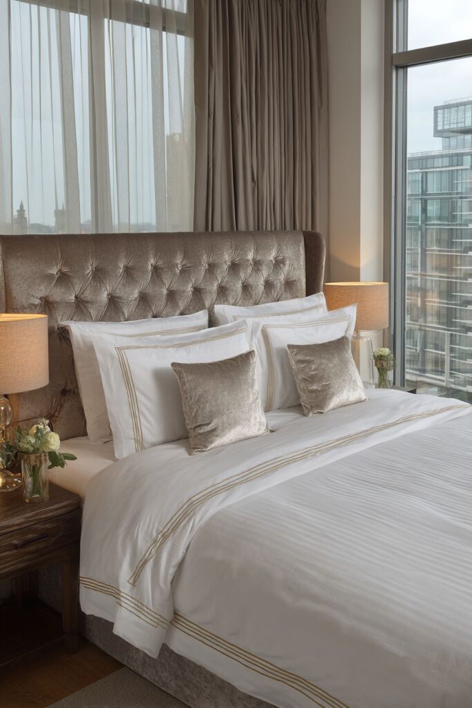 Luxurious Champagne Gold Velvet Sanctuary