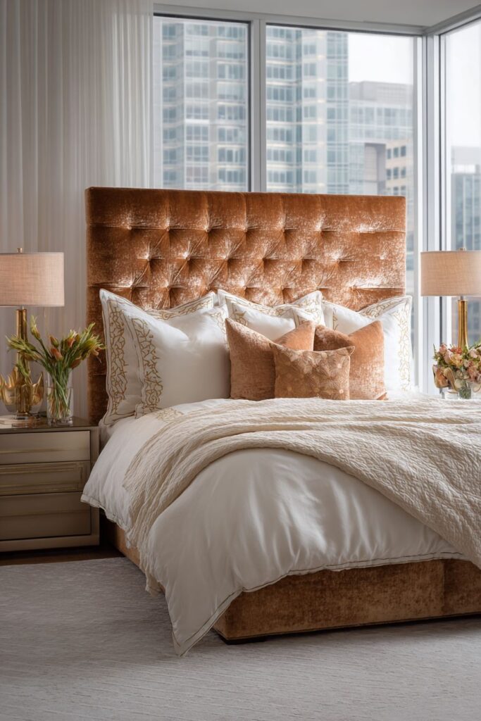 Luxurious Champagne Gold Velvet Sanctuary