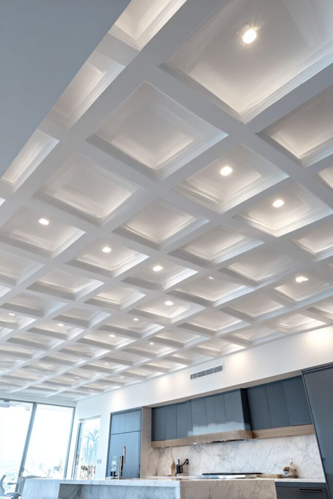 Modern Coffered Ceiling Elegance