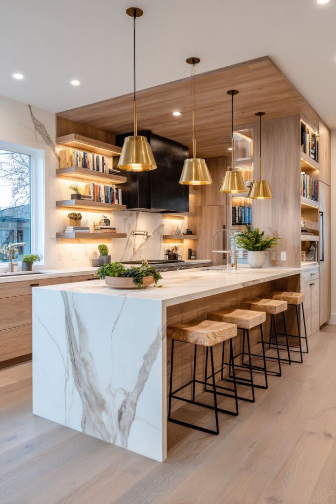 Modern Waterfall Quartz Elegance