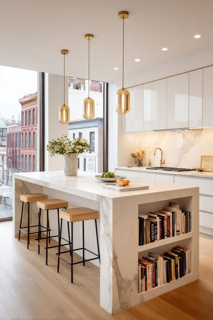 Modern Waterfall Quartz Elegance