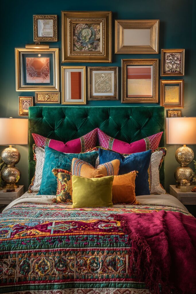 Emerald Elegance with Velvet Opulence