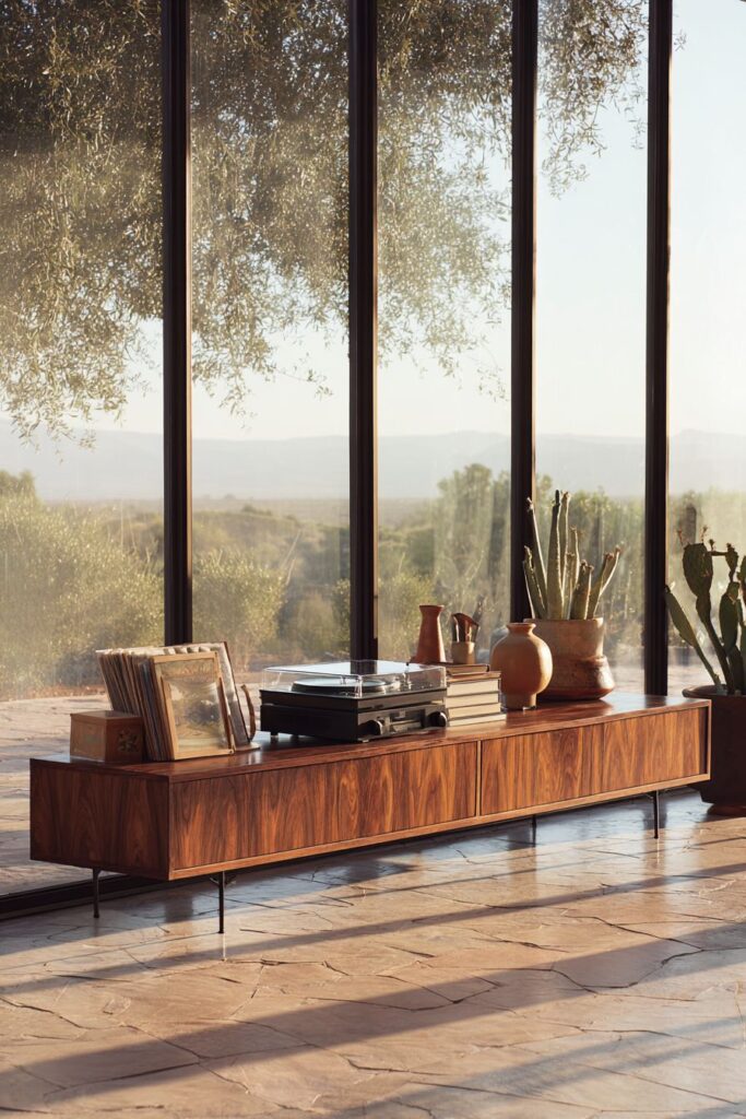 Horizontal Elegance with Floor-to-Ceiling Windows