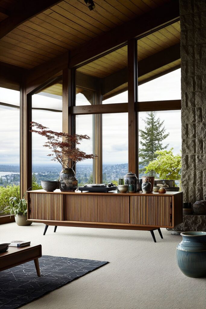 Horizontal Elegance with Floor-to-Ceiling Windows