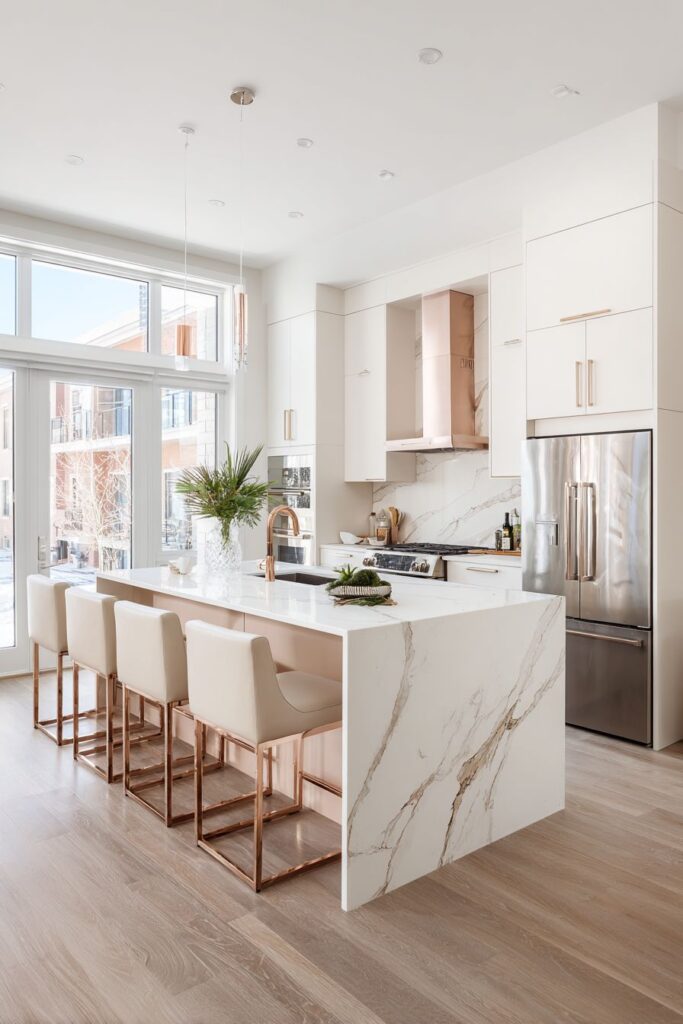 Modern Elegance with White Shaker Cabinets