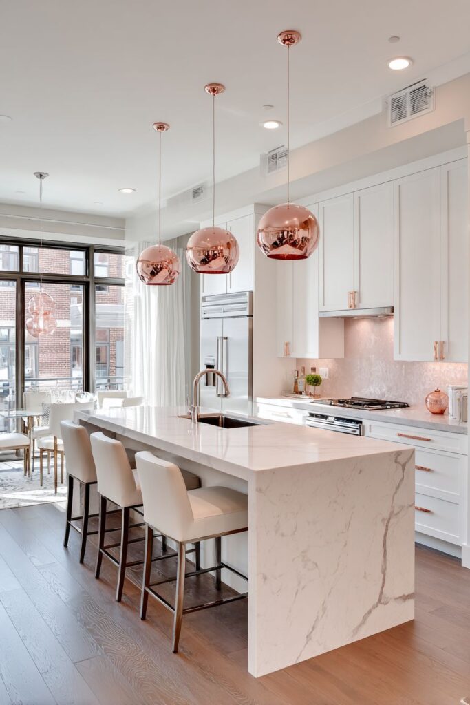 Modern Elegance with White Shaker Cabinets