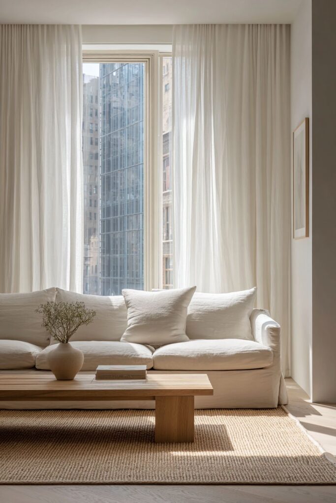 Clean-Lined Beige Linen Serenity