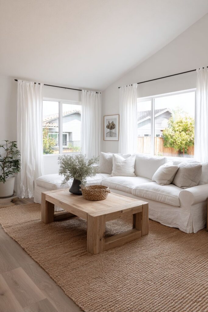 Clean-Lined Beige Linen Serenity