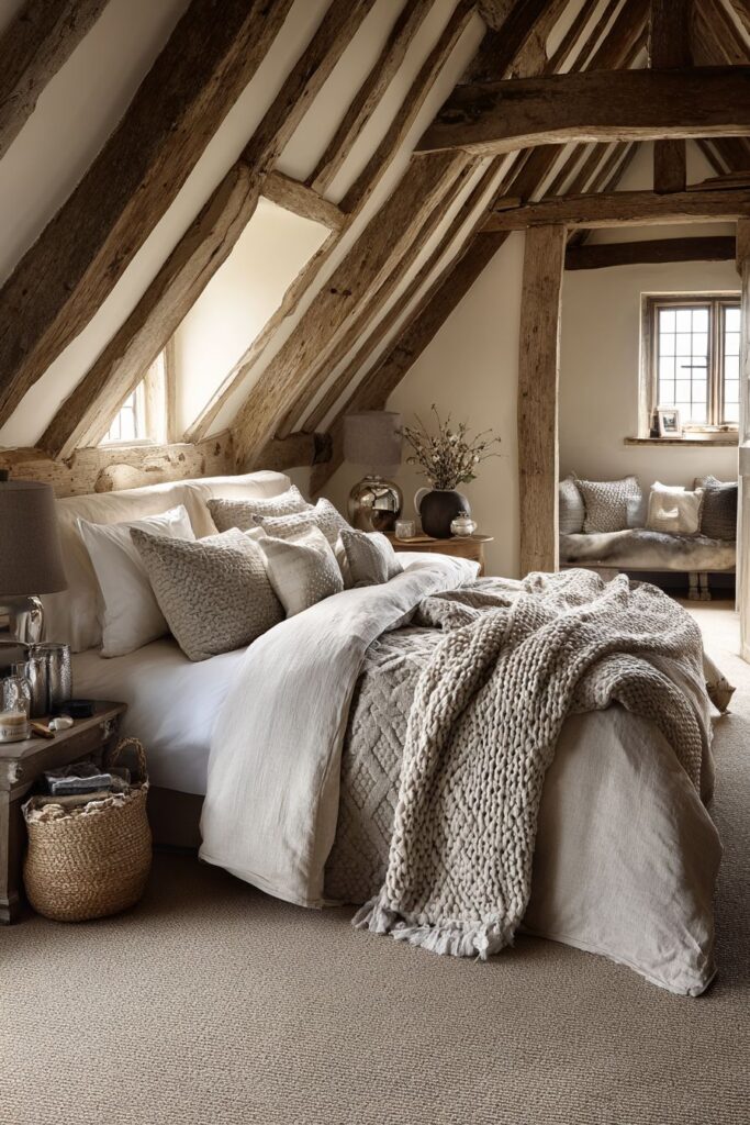 Exposed Beam Serenity with Skylight Drama