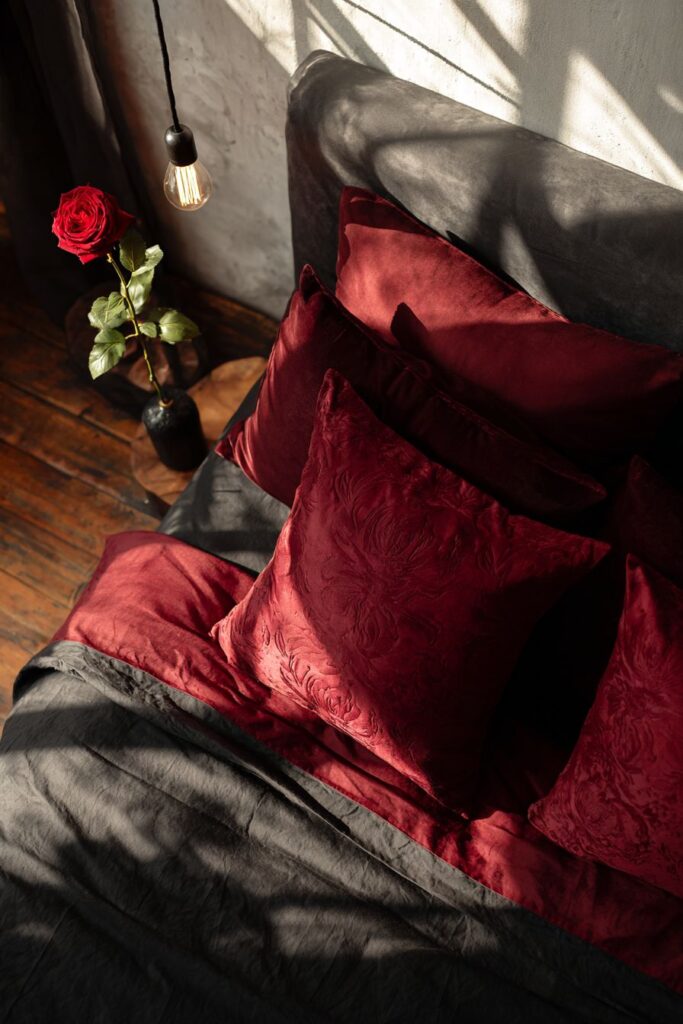 Modern Burgundy and Charcoal Sophistication