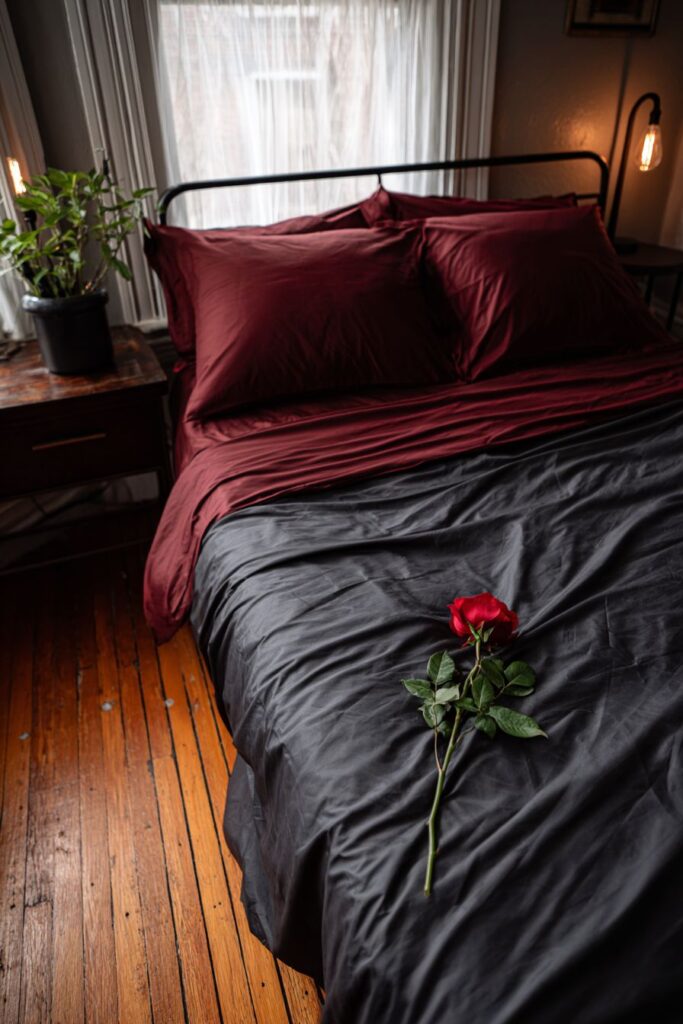 Modern Burgundy and Charcoal Sophistication