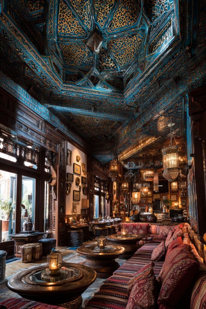 Hand-Painted Wooden Ceiling Grandeur