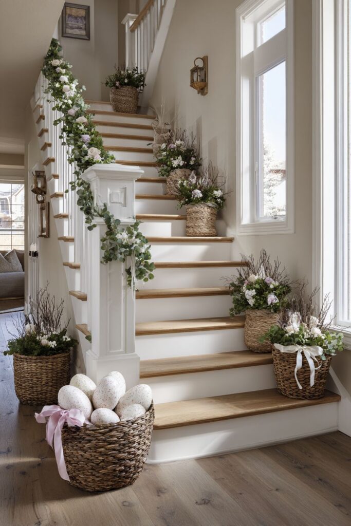 Flowing Staircase Garland Display