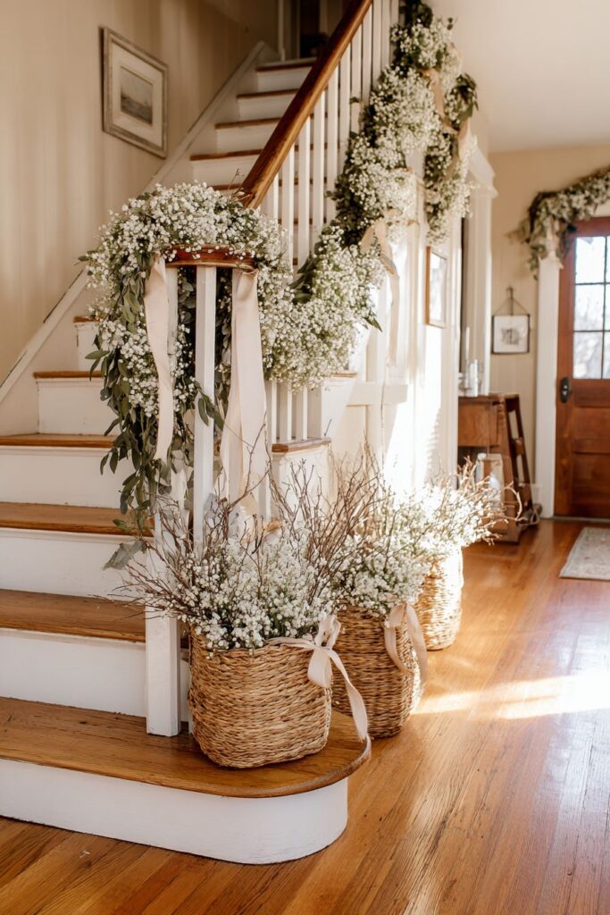 Flowing Staircase Garland Display