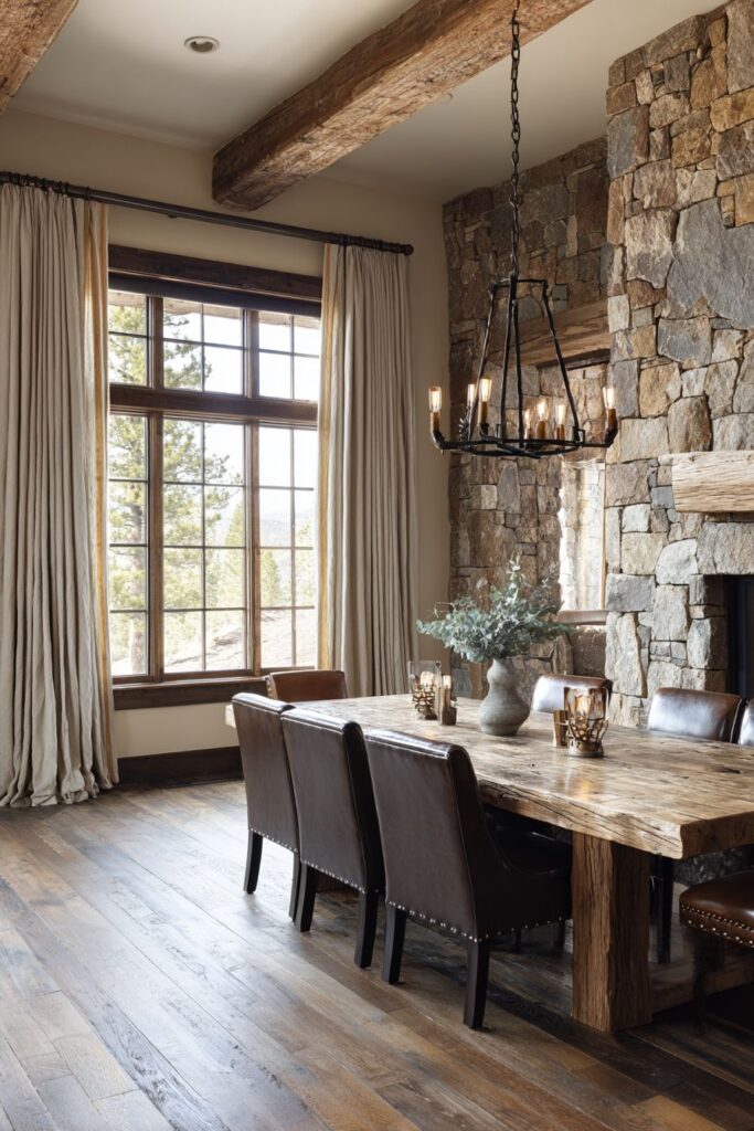 Rustic Reclaimed with Leather Accents