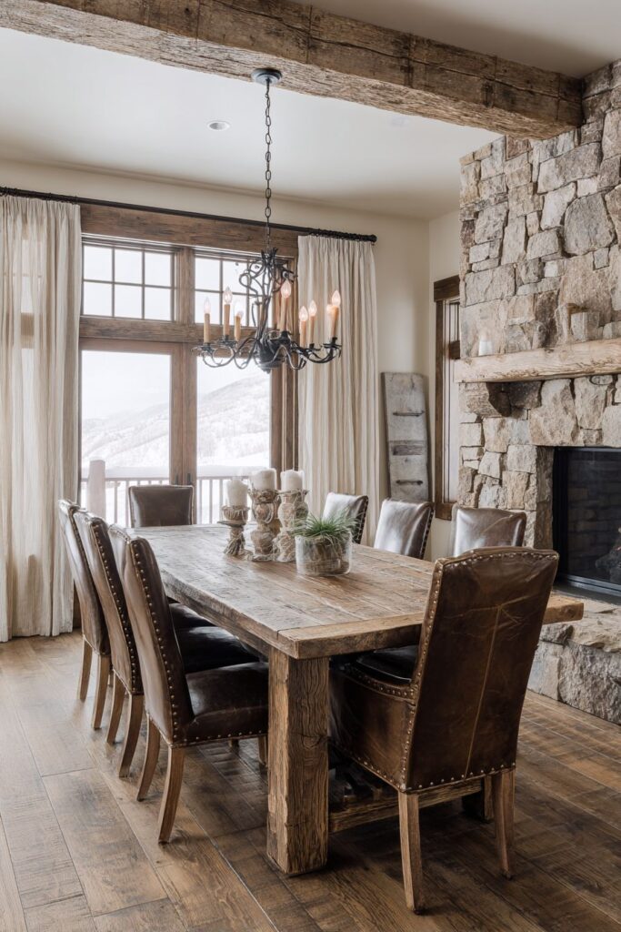 Rustic Reclaimed with Leather Accents