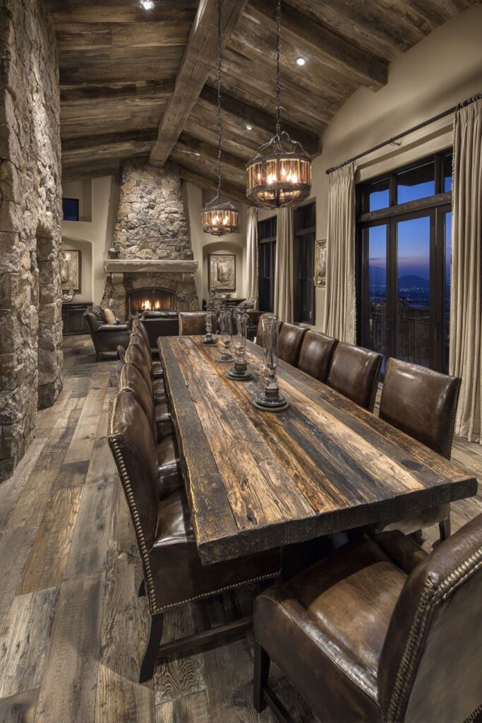 Rustic Reclaimed with Leather Accents