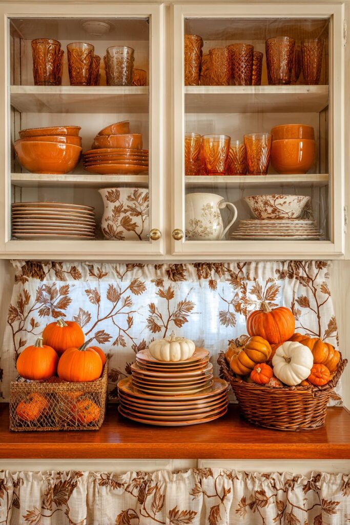 Seasonal Cabinet Display Organization