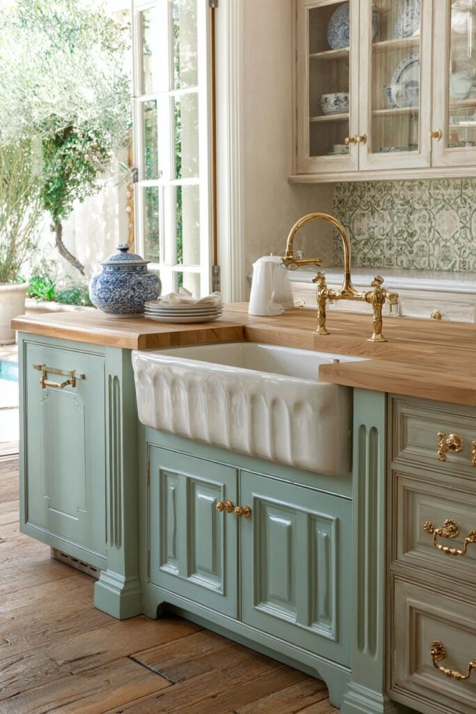 Vintage-Inspired Ranges with Decorative Tile Backsplash