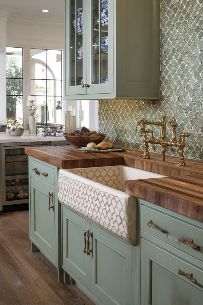 Vintage-Inspired Ranges with Decorative Tile Backsplash