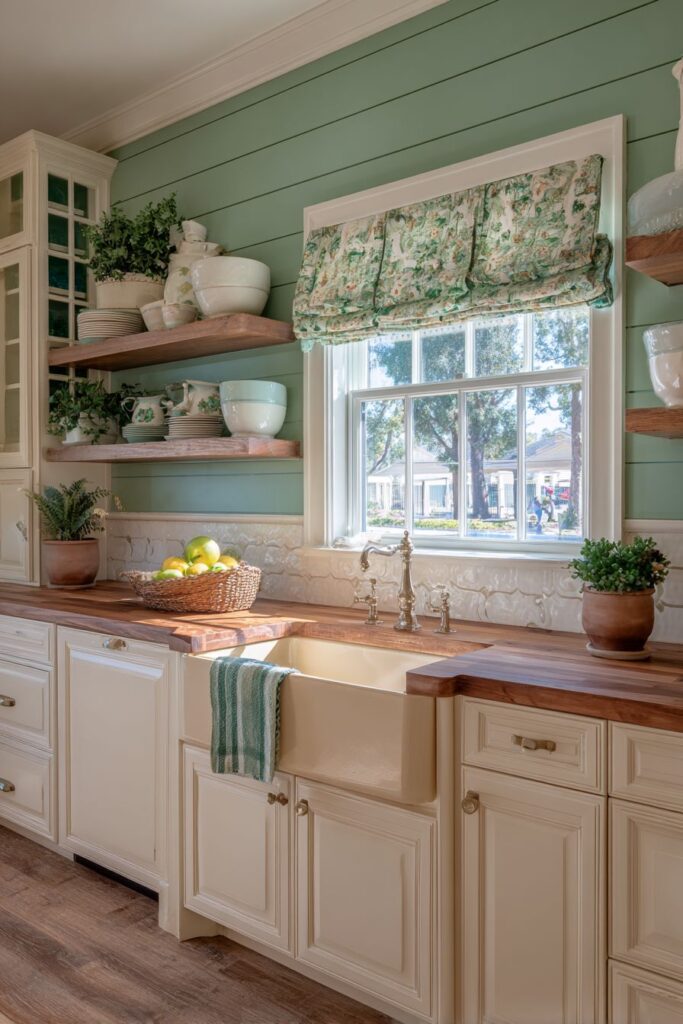 Cottage Charm with Shiplap Walls and Farmhouse Details