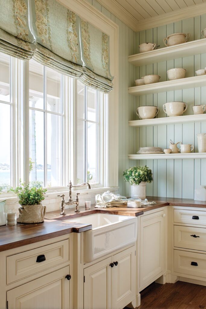 Cottage Charm with Shiplap Walls and Farmhouse Details