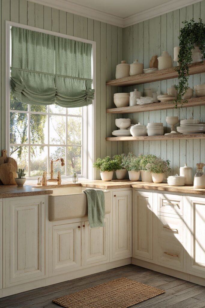 Cottage Charm with Shiplap Walls and Farmhouse Details