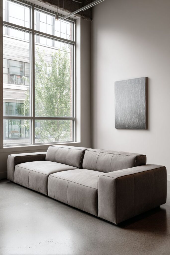 Minimalist Zen in Pale Grey Microfiber