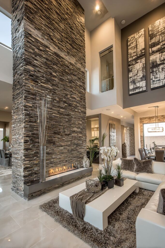 Textured Stone Accent Wall