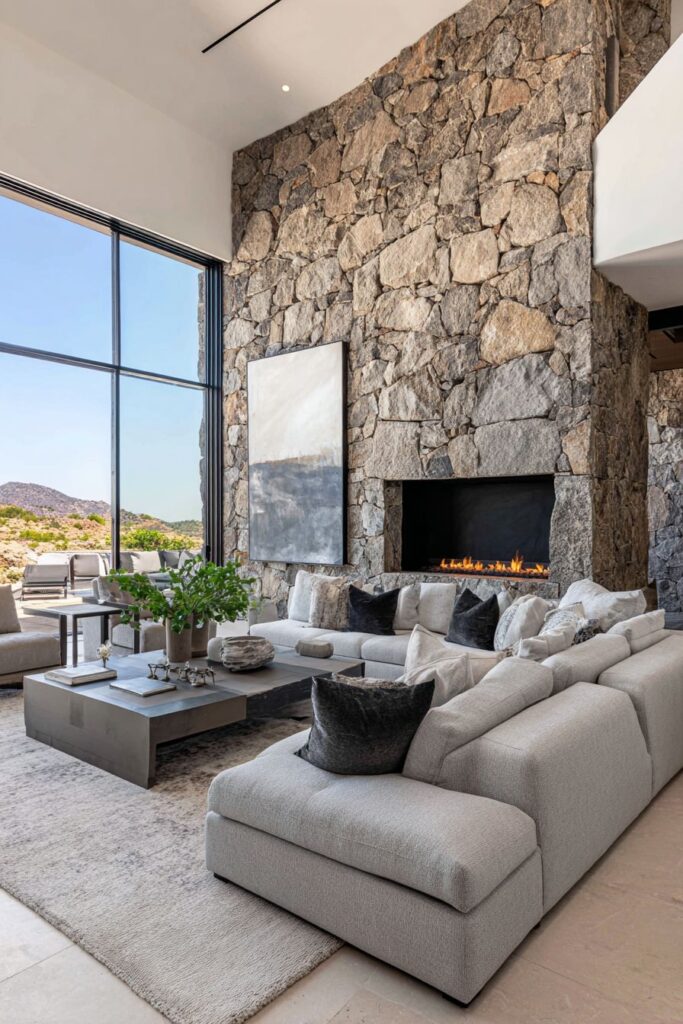 Textured Stone Accent Wall