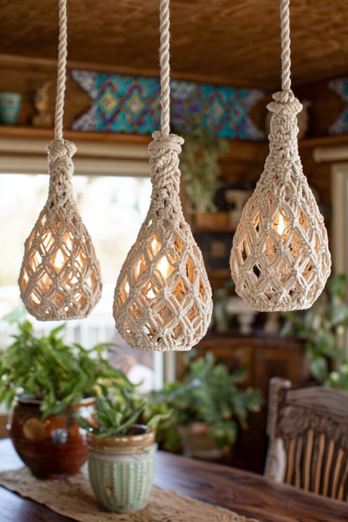 Bohemian Macrame Pendant Artistry