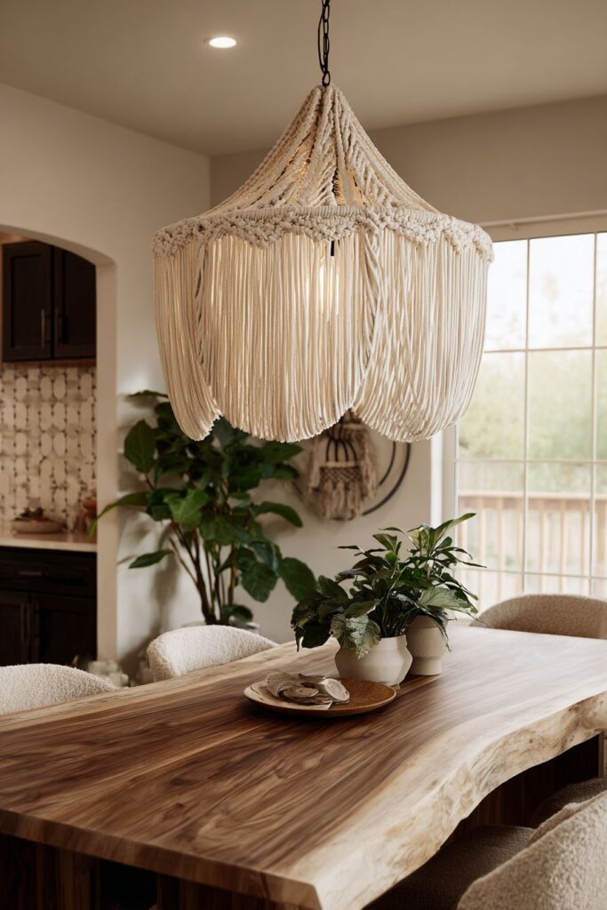 Bohemian Macrame Pendant Artistry