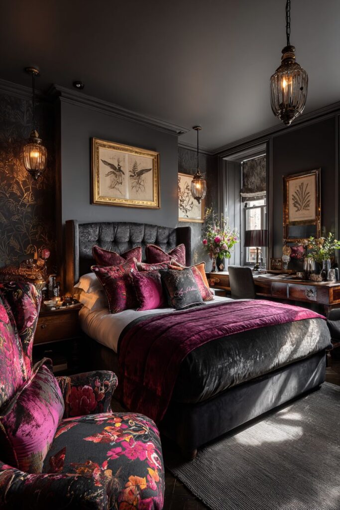 Moody Charcoal Botanical Gallery