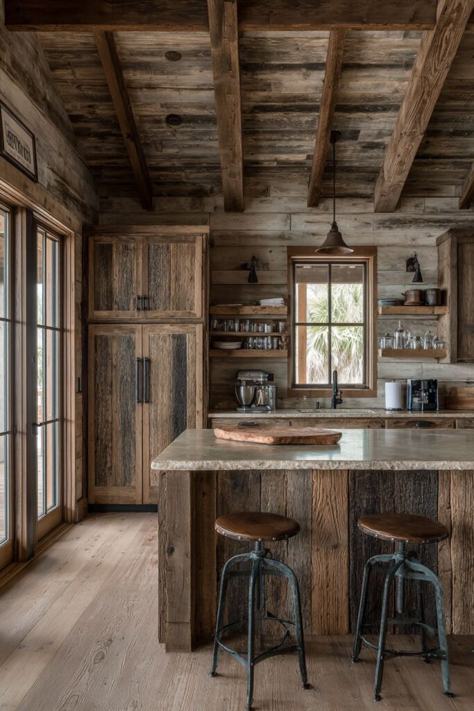 Farmhouse Distressed White Oak Charm