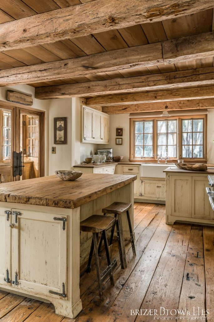 Farmhouse Distressed White Oak Charm