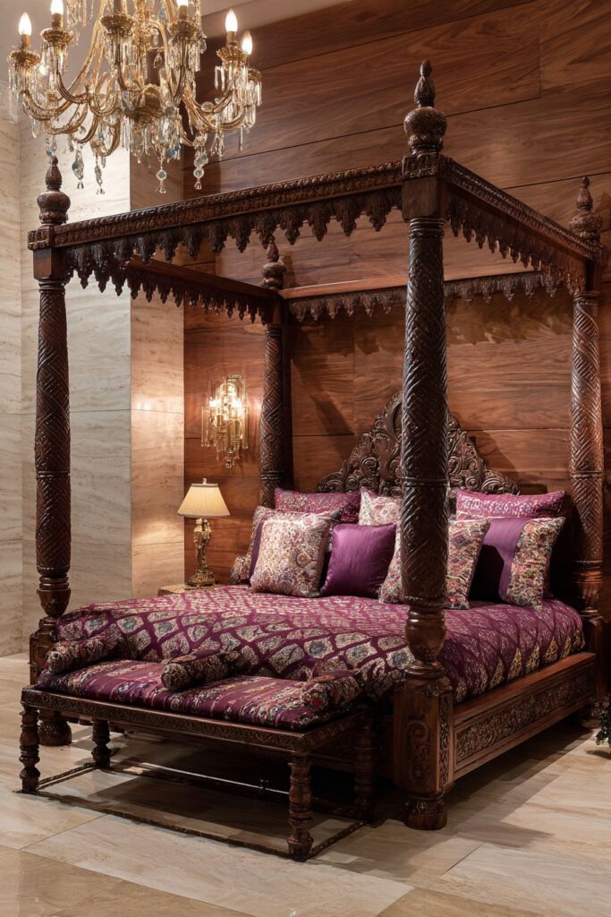 Royal Indian Bedroom with Palatial Grandeur