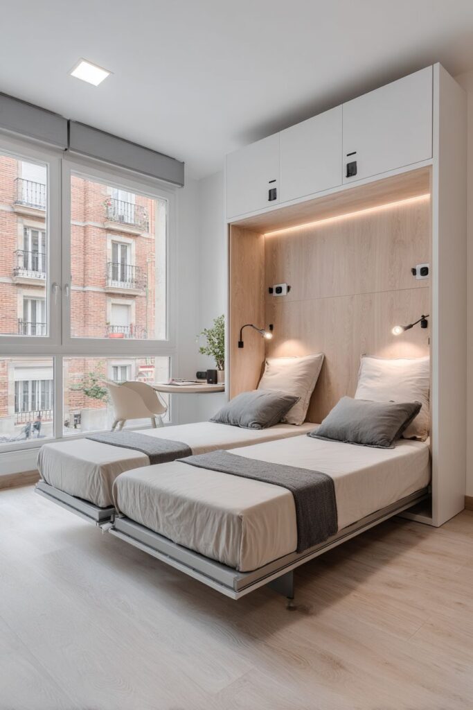 COMPACT URBAN SMART STORAGE TWIN BEDROOM