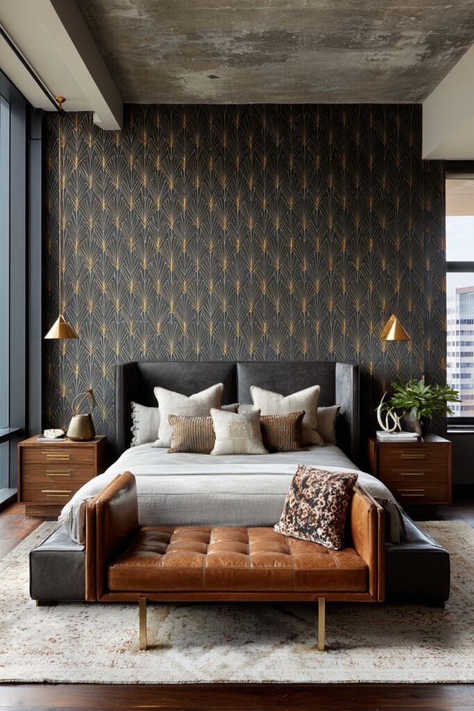 Metallic Geometric Wallpaper Drama