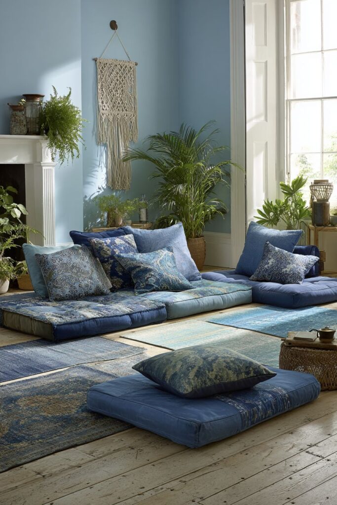Bohemian Blues: Indigo Floor Sofa Lounge