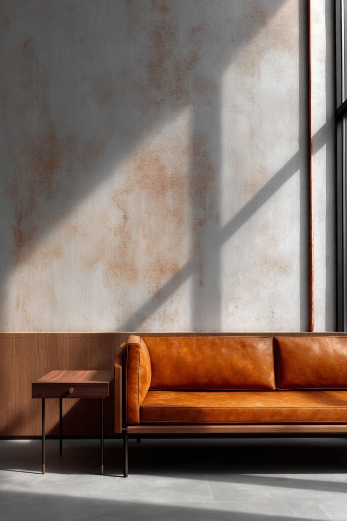 Minimalist Brown Living with Geometric Precision