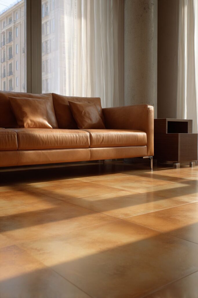 Minimalist Brown Living with Geometric Precision