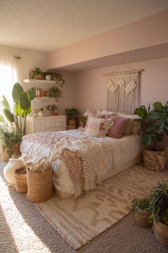 Bohemian Bedroom with Global-Inspired Layers