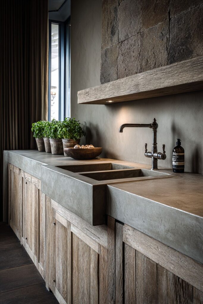 Concrete and Wood Texture Symphony