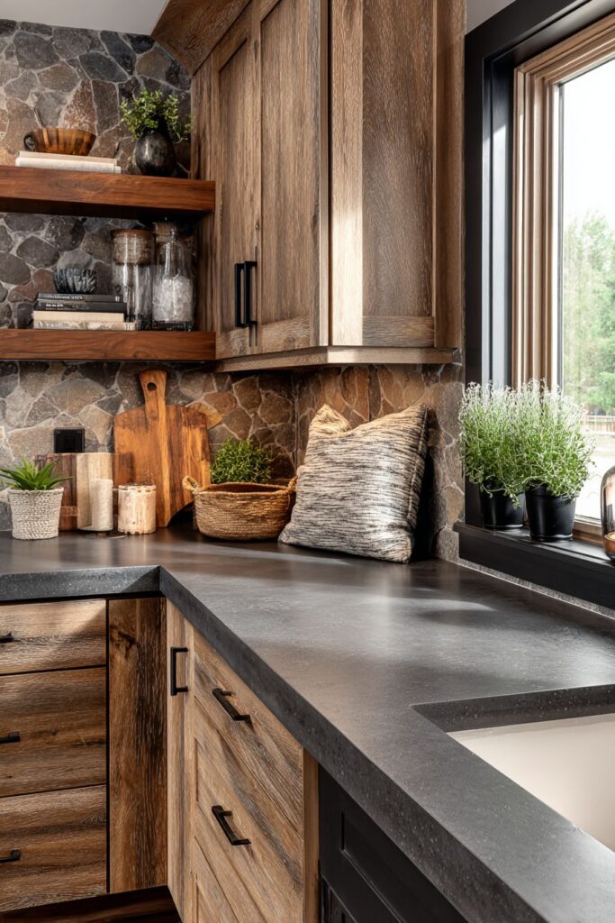 Concrete and Wood Texture Symphony