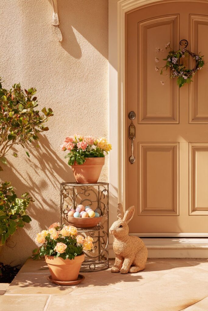 Tiered Plant Stand with Graduated Terra Cotta