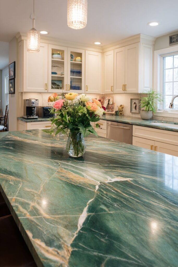 Jade Sophistication with Luxurious Stone Elements