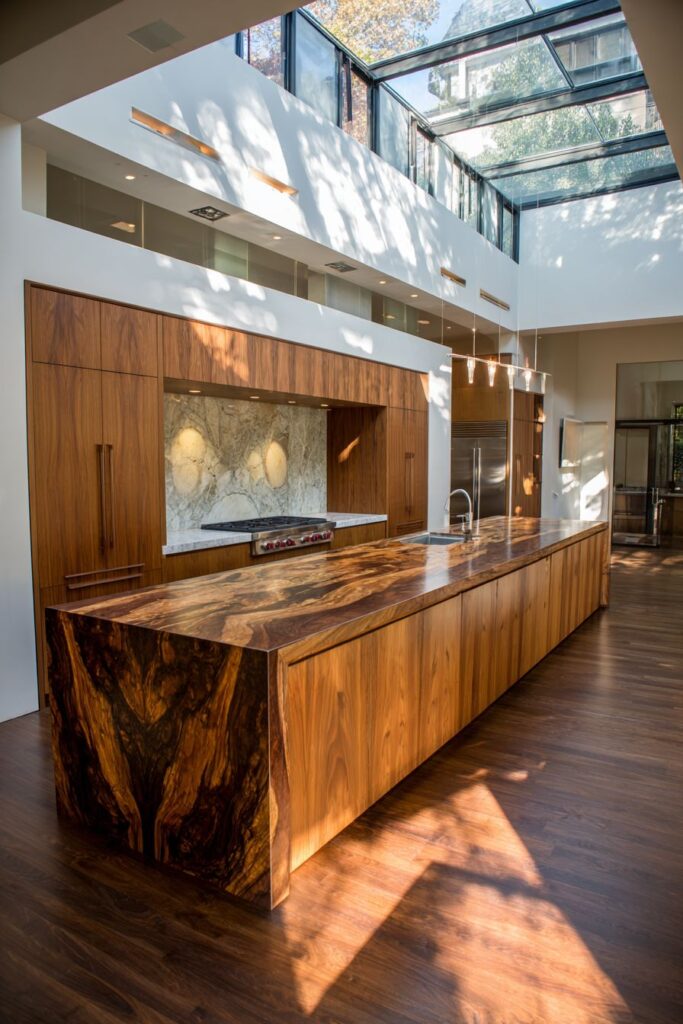 Waterfall Countertop as Sculptural Element
