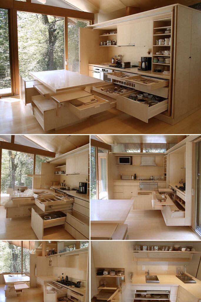 Sliding Doors with Flexible Workspace