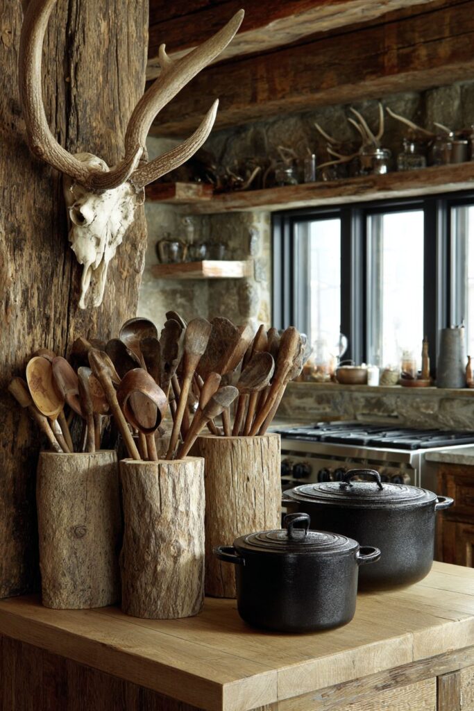 Rustic Cabin Log Holders