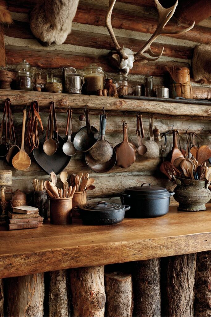 Rustic Cabin Log Holders